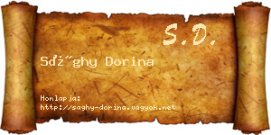 Sághy Dorina névjegykártya