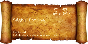 Sághy Dorina névjegykártya