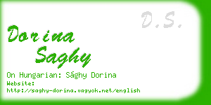 dorina saghy business card
