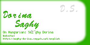 dorina saghy business card